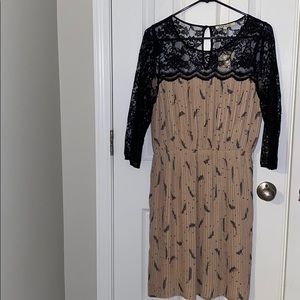 New with Tags : Feathers & Lace blush pink dress